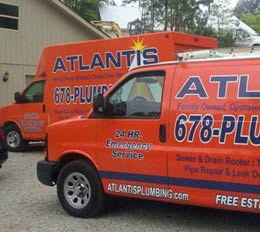 Unclog sewers and drains with professional sewer cleaning, drain cleaning, and rooter from Atlantis Plumbing!